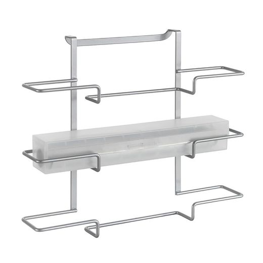 Support de porte triple pour film/aluminium 'Galileo' 36x9x30cm Metaltex