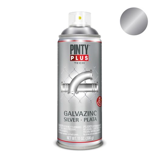 Spray galvanizado prata fria Pintyplus Tech
