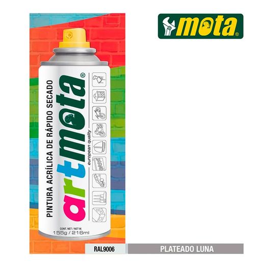 Luna spray de prata ral 9006 ponto de 216ml