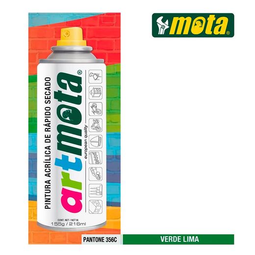 Spray verde lima pantone 356c 216ml mota