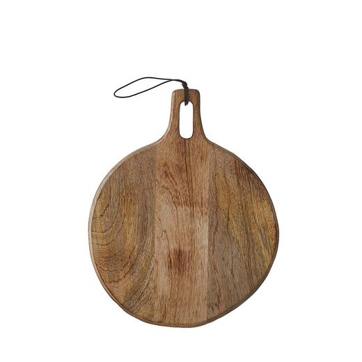 Tábua de cortar redonda de madeira Duko Mango 35x28cm