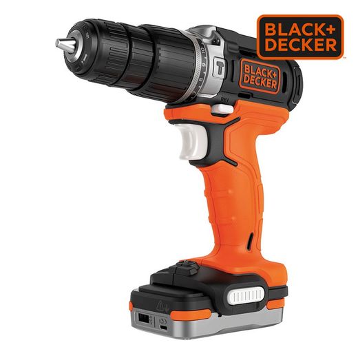 Martelo de perfuração 12v Bdchd12s1-Xj Preto + Decker