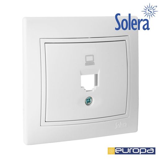Couvercle + Châssis Pour Prise Data Rj45 Avec Cadre S.Europa Solera Erp88/1u