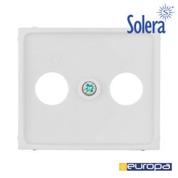 Capa universal sem moldura para tomada de sinal de TV/R cor branca S.Europa Solera Erp47tlv