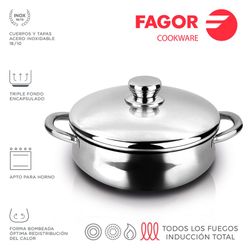 Tartera inox silverinox ø28cm acero inoxidable 18/10 fagor