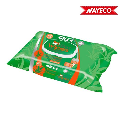Lenços Umedecidos Xl Higienizantes Com Babosa E Clorexidina 40 Unidades (30x20cm) Gill's