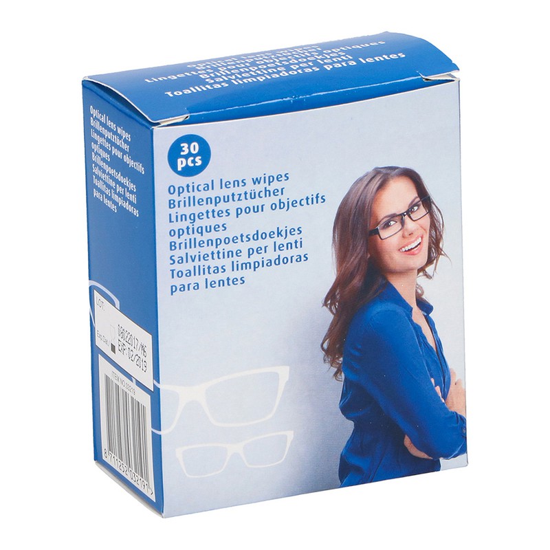 Lingettes nettoyantes pour lunettes sans alcool 30 unités — Gardenshop
