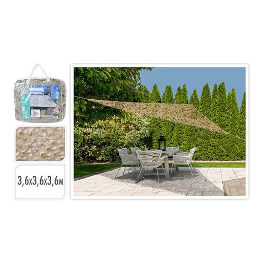 Cor do toldo em tecido triangular: Camuflagem 360x360x360cm Ambiente