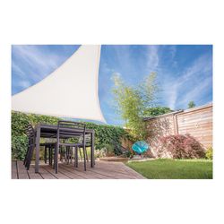 Toldo de vela triangular creme 3,6 x 3,6 x 3,6 m