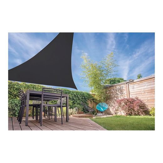 Toldo vela triangulo color gris oscuro 5x5x5mts
