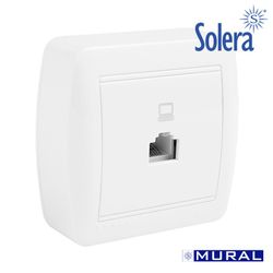 Tomada Telefônica Rj45 Cat 5e 74x72x28mm.S. Solera Mural Mur88u