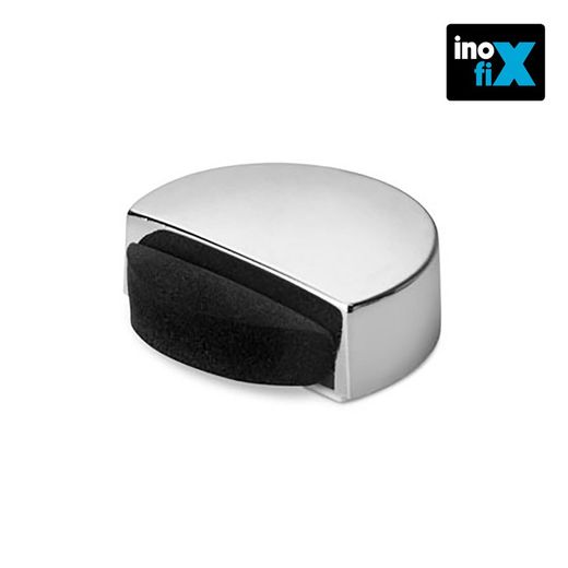 Batente adesivo cromado silencioso (blister) inofix