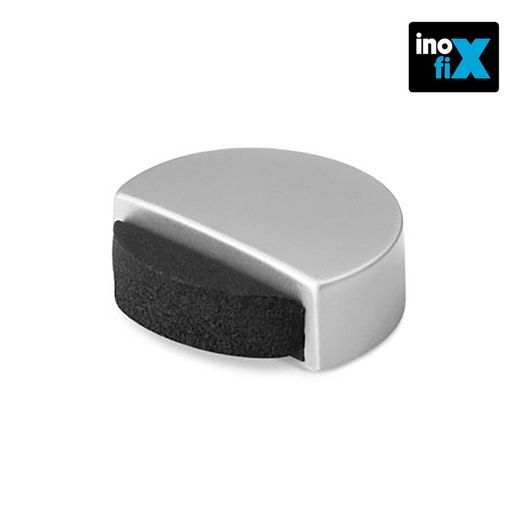 Batente adesivo em cromo fosco silencioso (bolha) inofix