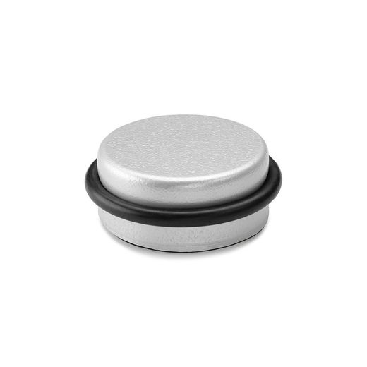 Butée de Porte Adhésive Plastique-Métal Décoré Chrome Mat Ø4,6x1,8cm Inofix