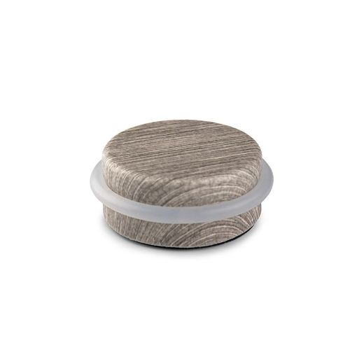 Butée de porte adhésive plastique-métal à décor d'olivier méditerranéen Ø4,6x1,8cm Inofix