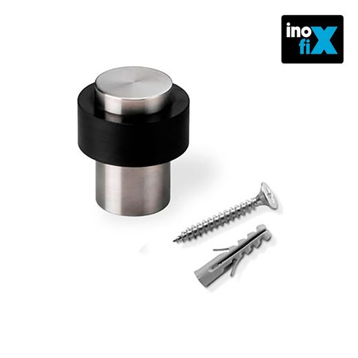 Butée de porte haute avec amortisseur en acier inoxydable (blister) inofix