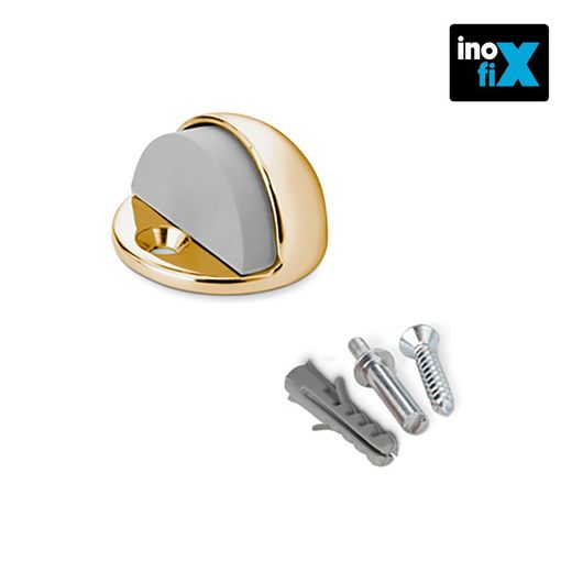 Batente de porta em metal Inofix com parafuso dourado (bolha)
