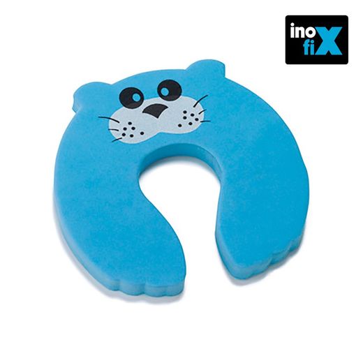 Batente de proteção de dedo de porta azul (bolha) inofix