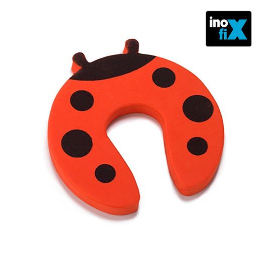 Butée de protège-doigts de porte rouge (blister) inofix