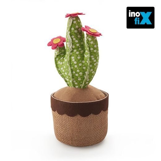 Arrêt de porte textile 1kg Cactus vert. Inofix