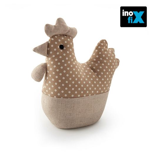 Butée de porte textile 1kg Poulet Beige. Inofix