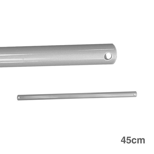 Rallonge tube chromé 45cm pour ventilateur de plafond