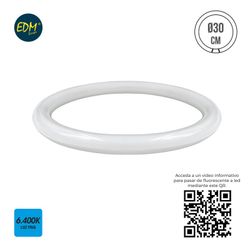 Tubo fluorescente circular LED g10q 20w 1700 lm 6400k luz fria (32w eq) edm