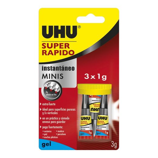 Uhu Super Fast Minis Gel (Em Caixa) 3x1g Ref.
