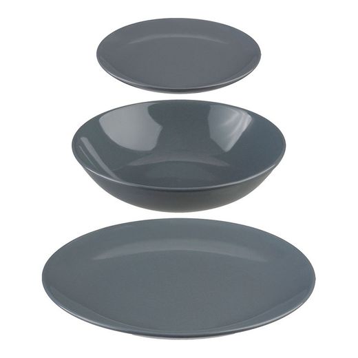 Louça 18 Peças Cor Cinza