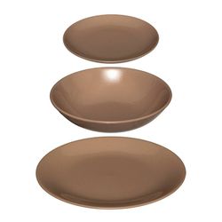 Louça 18 Peças Cor Taupe