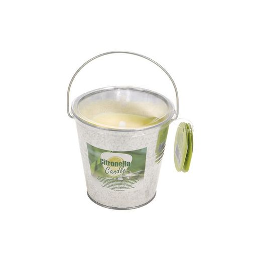 Vela anti-mosquito de citronela 160gr Ø 10cm em cubo de metal