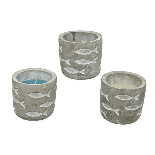 Vela de citronela de cimento 70gr 7,5x7cm cores sortidas