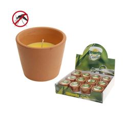 Bougie euro/uni terracotta citronnelle