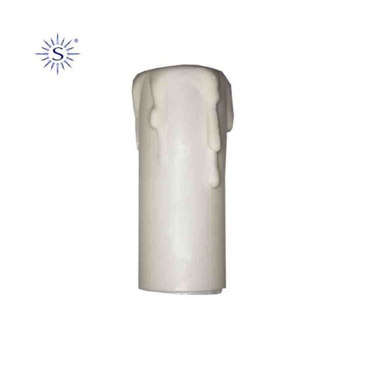 Bougie courte pour douille e-14 solera blanche