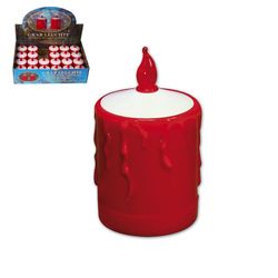 Bougie rouge avec led