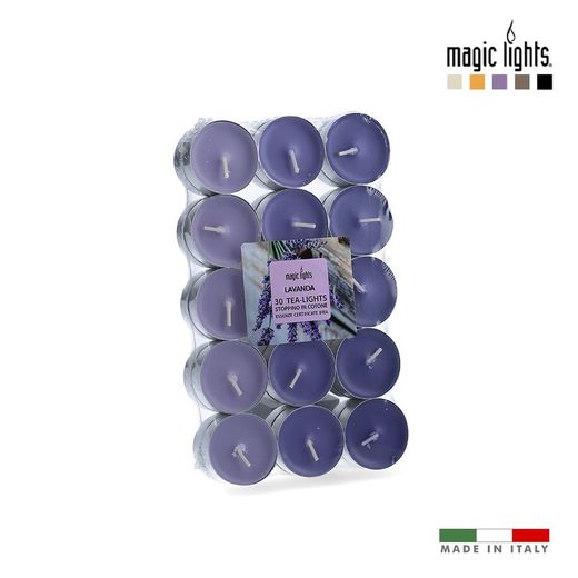 Bougies parfumées lavande 30uni. Lumières magiques