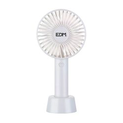 Ventilador de Mão Recarregável 4.5w Lâminas Ø10.6x21.3cm Edm