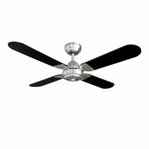 Ventilador de teto modelo Balear preto / cromo 50w ø lâminas 102 cm edm