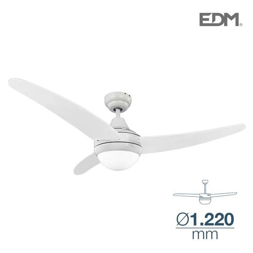 Ventilador de teto modelo Egeu branco 60w ø lâminas edm 122 cm