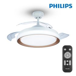 Ventilateur de plafond LED Modèle Atlas Gold Puissance : 28+35w Pales : Ø106cm Avec télécommande Philips