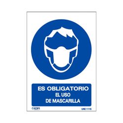 Máscara de uso obrigatório de vinil 210x300mm