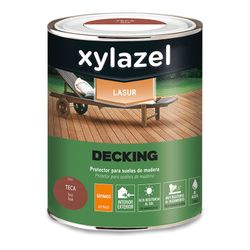 Protetor de piso de madeira impermeável de longa duração Xylazel Decking de teca 0,75l