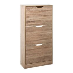 Sapateira de madeira 115x60x24cm cor natural