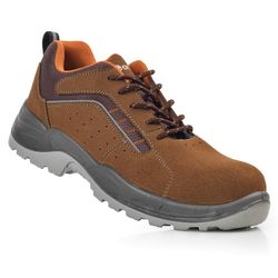Zapatos De Seguridad Lusitania Microfibra Serraje Marrón S1p Metalfree Src Talla 37 Anibal